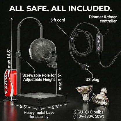 Skull Shaped Adjustable Table Lamp
