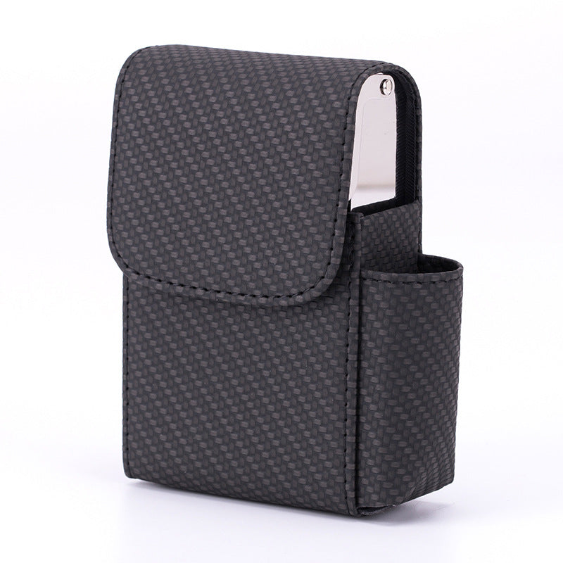 Stainless Steel Cigarette Box with Integrated Lighter