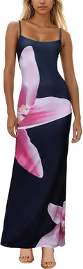 Elegant Floral Print Sling Dress