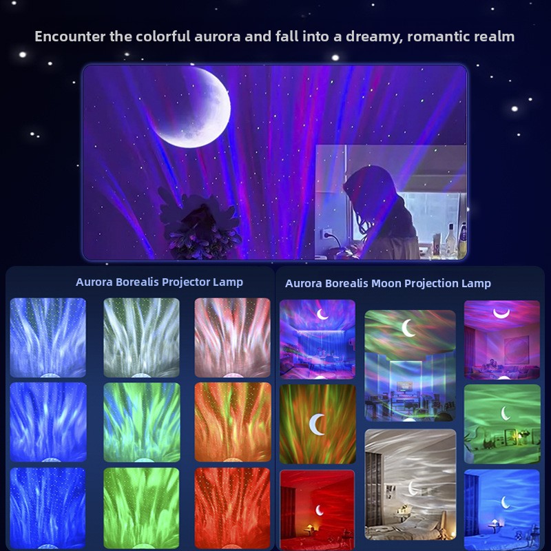 Bluetooth Aurora Projection Night Light