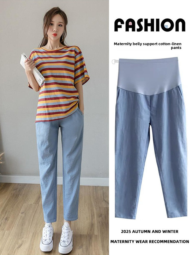 Pregnant Women's Pants  Outer Wear  Thin Casual Leggings