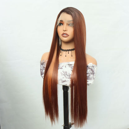 Brown Gradient Lace Front Synthetic Wig