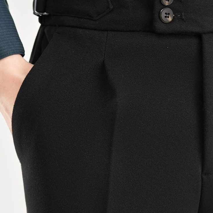 High Waist Wool Trousers