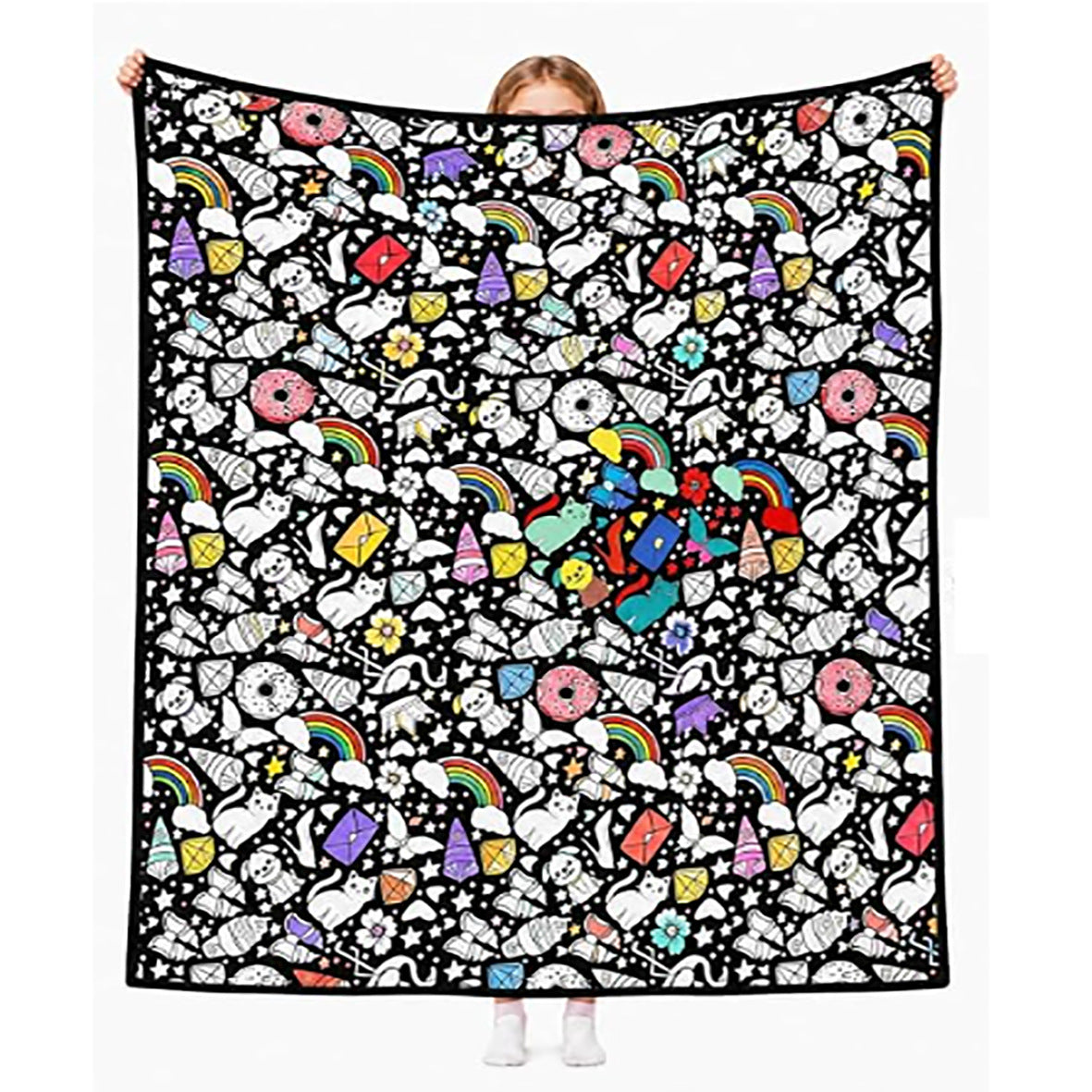Handmade colored brush coloring mat
