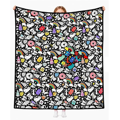 Handmade colored brush coloring mat