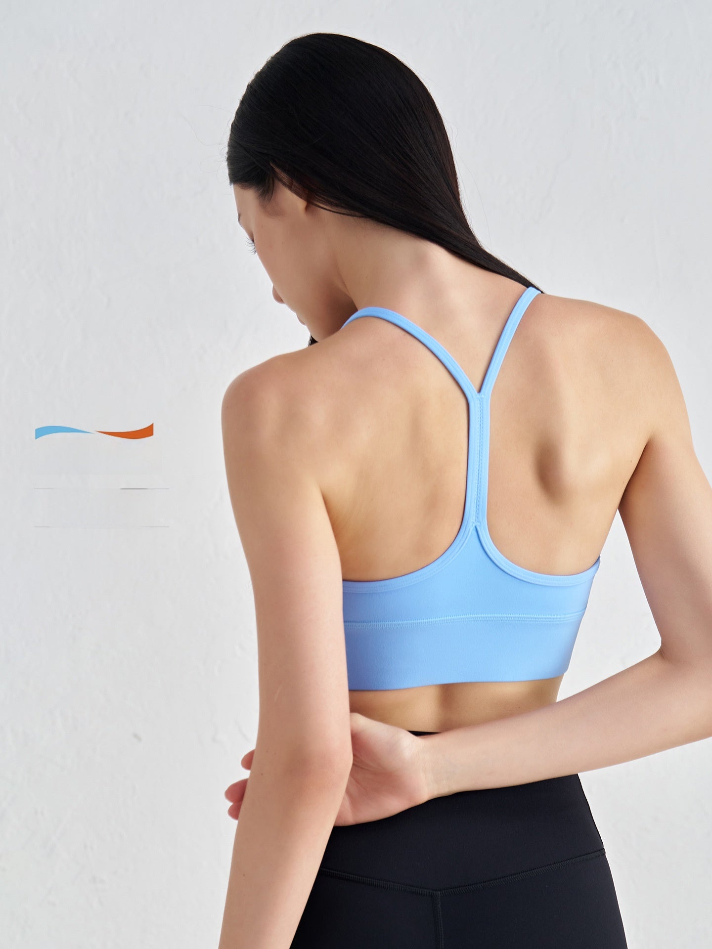 Y-shaped sheer sports bra