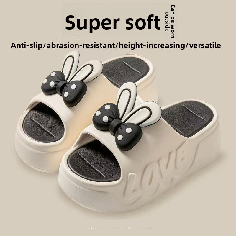 Womens Bow-Knot Non-Slip Slippers