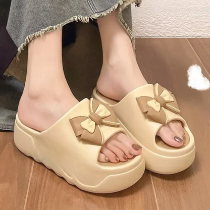 Womens Bow-Knot Non-Slip Slippers