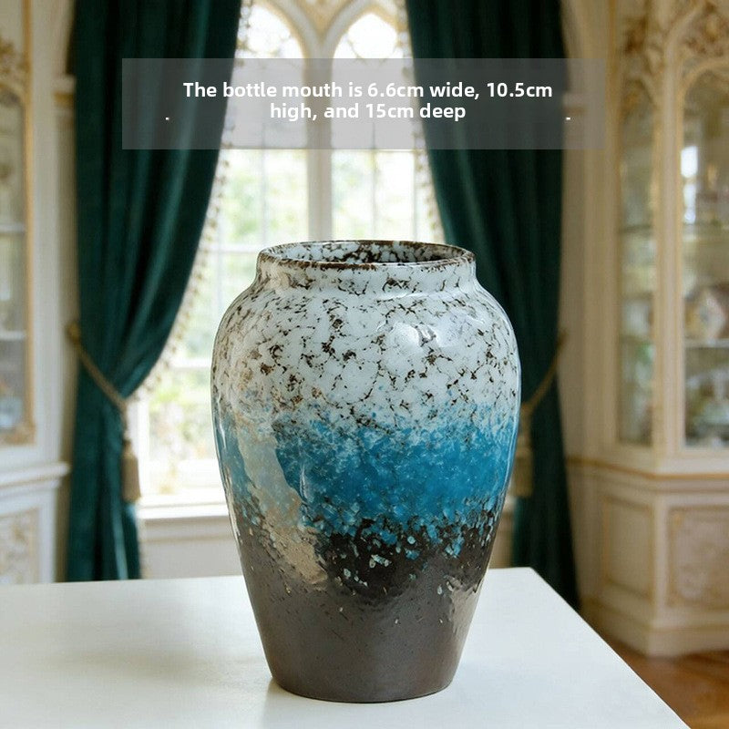 Handmade Glazed Ceramic Vase for Home Decoration