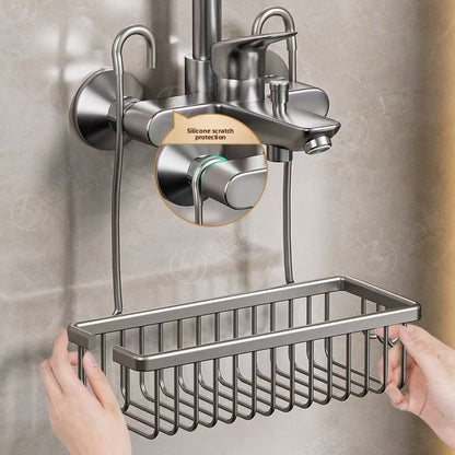 Bathroom Shower Rack No-Drill Drainage Basket