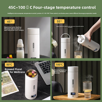 Portable Electric Water Cup with Safety Protection